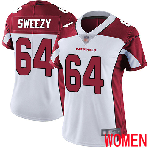 Arizona Cardinals Limited White Women J.R. Sweezy Road Jersey NFL Football 64 Vapor Untouchable